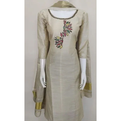 Handwork Kerala Kurtis - Color: Tissue