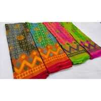 Chiffon Printed Brasso Sarees - Color: Multi Colours