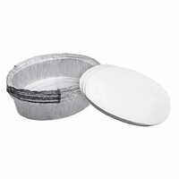 600ml Oval Aluminium Foil Container Lid - Soft Temper Aluminium Foil, Coated For Durability | Secured Lid, Microwave Safe, Ideal For Hot Foods