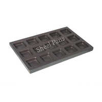 Rectangular Bun Baking Tray - Nonstick Coated, 600x400 Mm Size With 12 Compartments For Perfectly Shaped Buns And Rolls - Manual Use, Heat-conductive Design