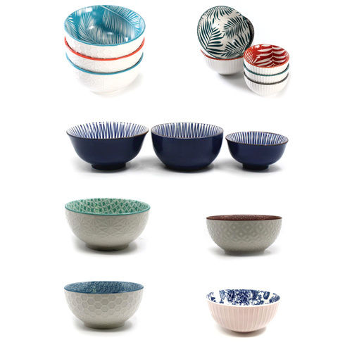 Ceramic Bowls - Color: Multicolour