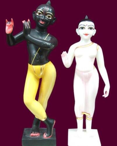 Marble Iskcon Radha Krishna Statue