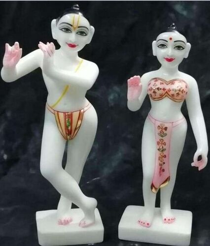 Marble Iskcon Radha Krishna Statues