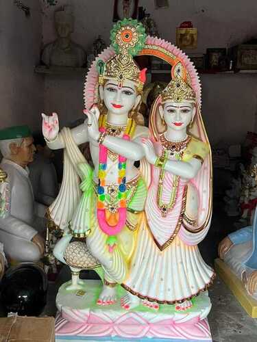 Makrana Marble Radha Krishna Statues