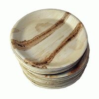 Areca Round Plate - Areca Palm Leaf 6 to 12 Inch Sizes Light Brown / Golden Color - Disposable Ideal for Events & Parties