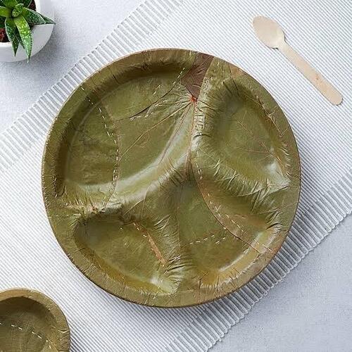 Natural Leaf Pattal Round Plate