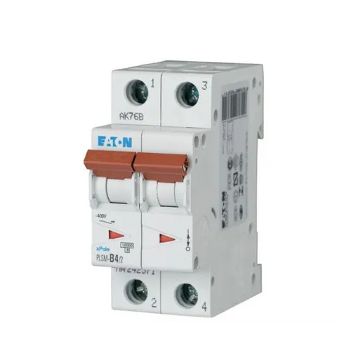 Eaton PLSM C4/2-mw Miniature Circuit Breaker ,4A DP MCB