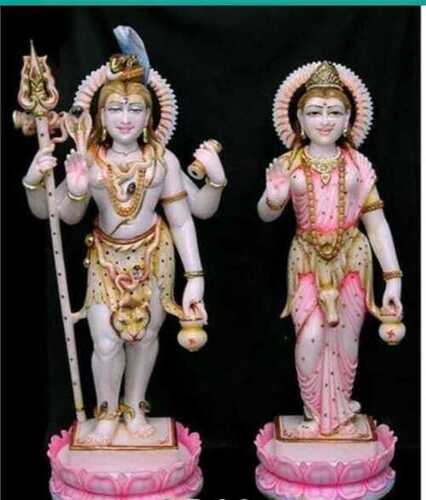 Marble Shiv Parvati Statues