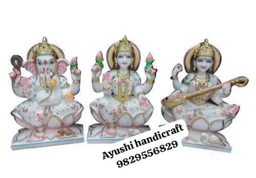 Marble Laxmi Ganesh Saraswati Statues