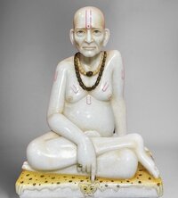 White Marble Human Statue - Hand-carved Artistry | Traditional Decorative Design In Elegant White Marble Finish
