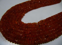 Natural Carnelian Rondelle Faceted 4-5mm Beads Strand 13 inches long