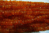 Natural Carnelian Rondelle Faceted 4-5mm Beads Strand 13 inches long