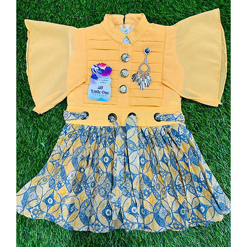 Different Available Casual Kids Girls Western Set