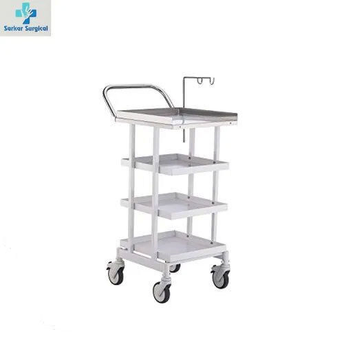 Silver Ecg Trolley Hospital