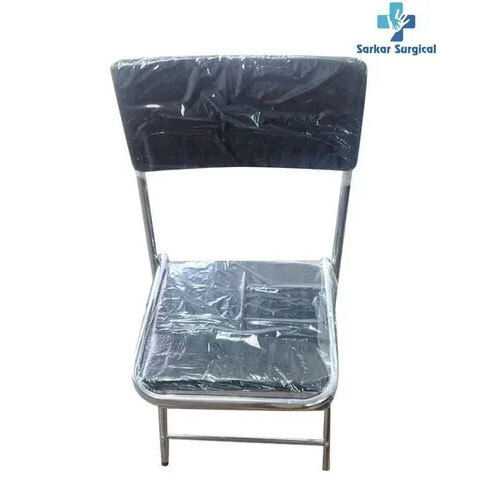 Black Armless Square Chair