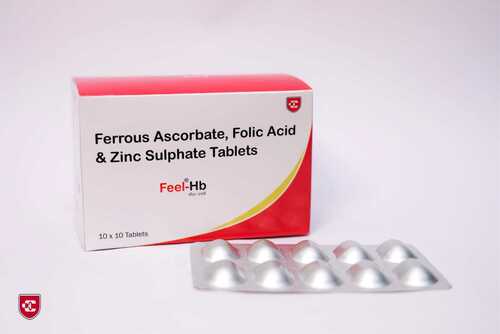 Ferrous Ascorbate 100 + Folic Acid 1.5 + Zinc sulphate monohydrate 22.5