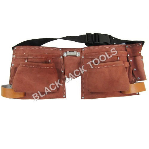 BJT 228- Leather Tool Bag Split Leather With 10 Pockets