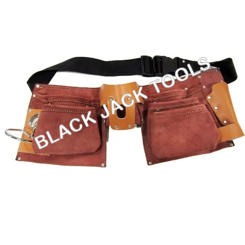 BJT 230- Leather Tool Bag Split Leather With 11 Pockets