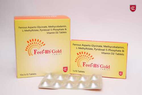 Ferrous Asparto Glycinate 100 + Methylcobalamin 1500 + L-Methylfolate 1 + Pyridoxal Phosphate + Vit D3