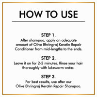 Nuerma Science Keratin Repair Olive Bhringraj Conditioner for Anti Frizz & Silky Hair - 350ml