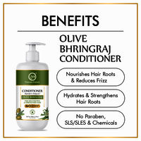 Nuerma Science Keratin Repair Olive Bhringraj Conditioner for Anti Frizz & Silky Hair - 350ml