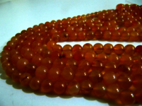 Natural Carnelian Round Ball shape Plain Beads 7-8mm Strand 8 inches Long