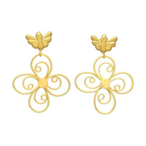 Designer golden stylish earring set for woman