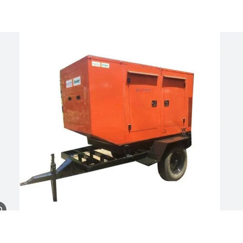 Orange Mild Steel Generator Set Trolley