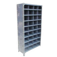 Pigeon Hole Rack - Mild Steel, 8 Feet Height, Grey Color | 200 Kg/day Capacity, Durable Heavy-duty Design