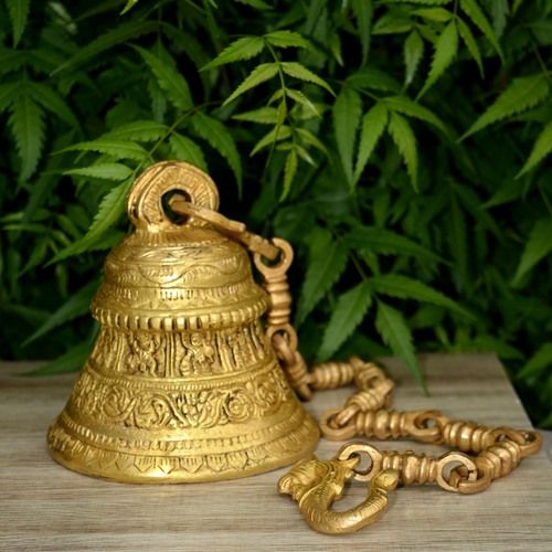 aakrati Brass Indoor Bell  (Yellow, Pack of 1)