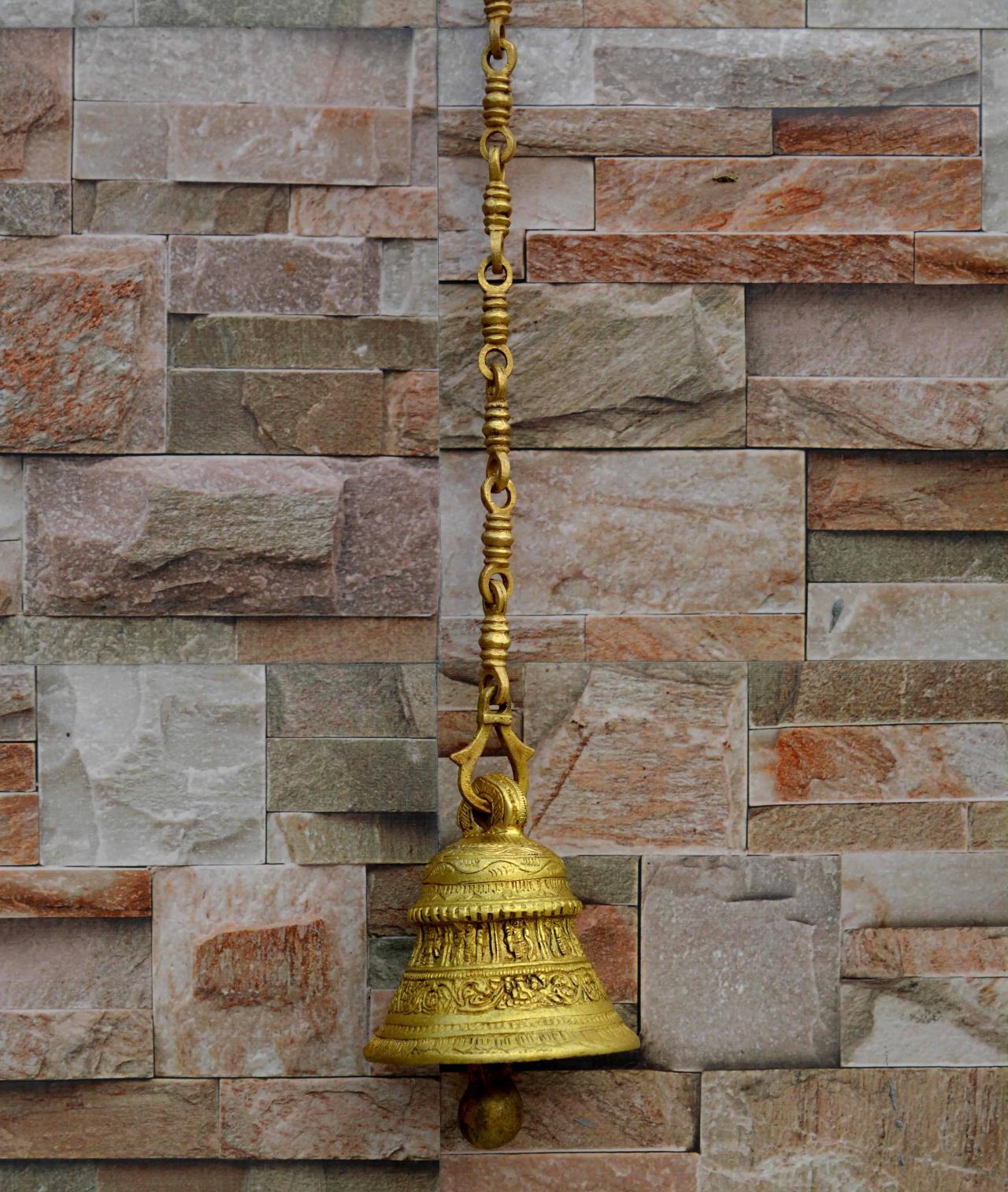 aakrati Brass Indoor Bell  (Yellow, Pack of 1)