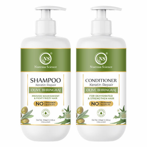 Nuerma Science 100% Natural Olive Bhringraj Shampoo Conditioner Combo Pack For Hair Growth