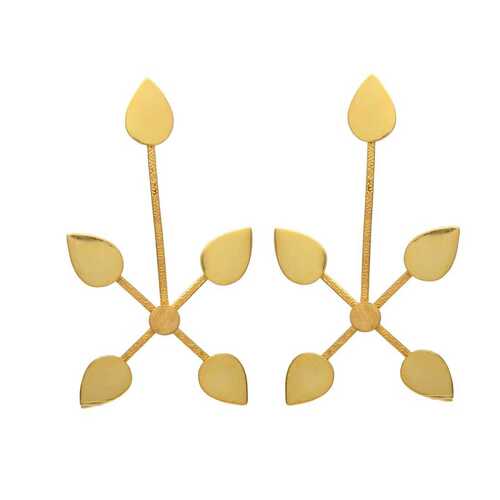 4 leaf golden earring set