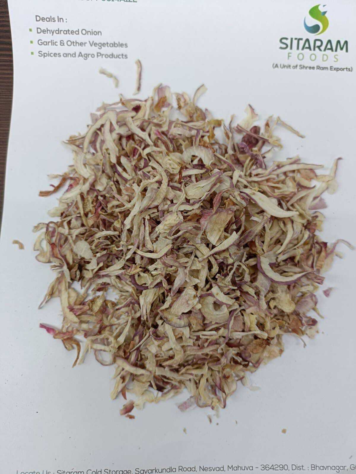 Dried pink onion kibble