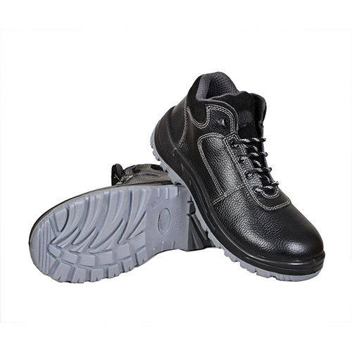 Black Leather Safety Shoes