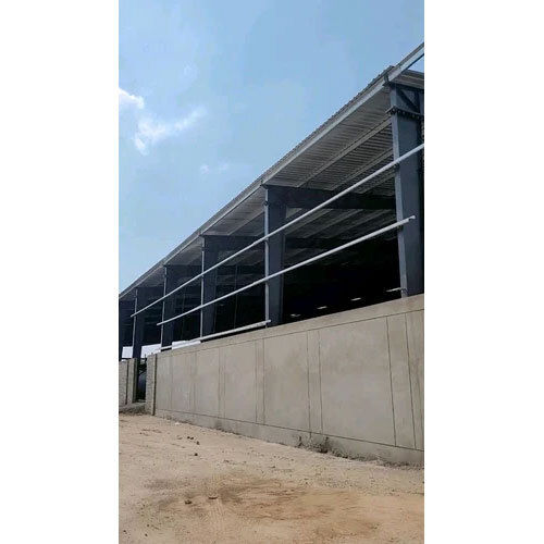 Silver Industrial Prefabricated Factory Shed