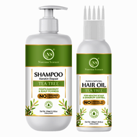 Nuerma Science Natural Teatree Shampoo 350ml & Hair Oil 100ml Combo Pack For Hair Growth - Natural Ingredients, Restores Shine, Softness, Straightens Hair