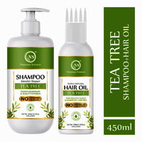 Nuerma Science Natural TeaTree Shampoo 350ml  Hair Oil 100ml Combo Pack for Hair Growth