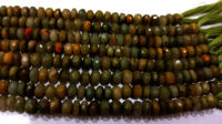 Natural Cat's Eye Rondelle Faceted 8mm Beads Sold Per Strand 8 Inches long