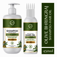 Nuerma Science 100% Natural Olive Bhringraj Shampoo  Hair Oil 100ml Combo Pack for Hair Growth