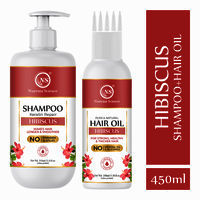 Nuerma Science Natural Hibiscus Shampoo 350ml  Hair Oil 100ml Combo Pack for Hair Growth