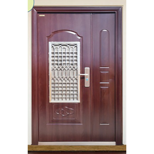 Wooden Finished Steel Main Door