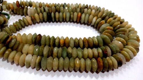 Natural Cat's Eye German cut Faceted 9 to 14mm Beads Sold Per Strand 8'' Long