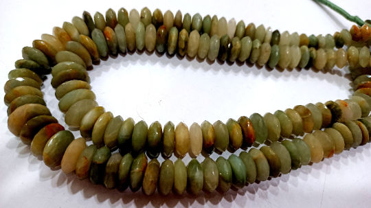 Natural Cat's Eye German cut Faceted 9 to 14mm Beads Sold Per Strand 8'' Long