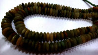 Natural Cat's Eye German cut Faceted 9 to 14mm Beads Sold Per Strand 8'' Long