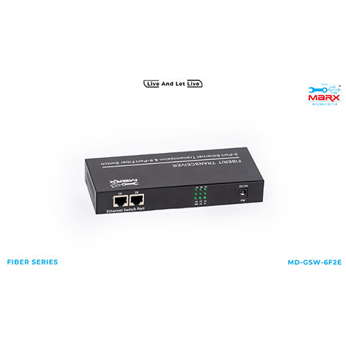 Marx Media Converter 1000Mbps - 6 Sc + 2 Rj45 - Sm Single Fiber - 20Km (For Hdmi Ip Fiber Extender) - Color: Black