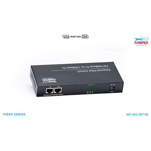 Marx Media Converter 100Mbps - 6 Sc + 2 Rj45 - Sm Single Fiber - 25Km - Application: To Connect Devices