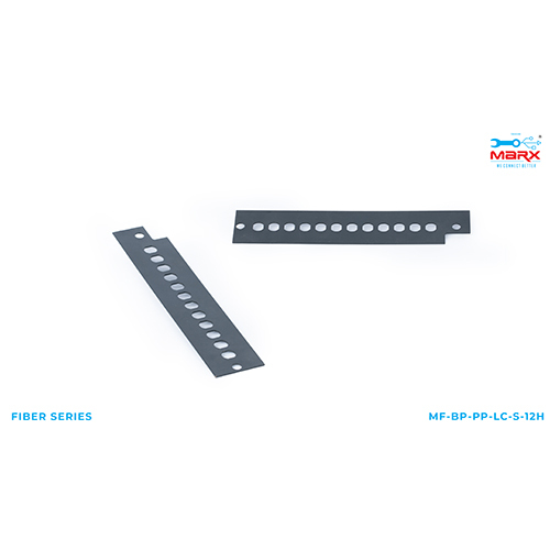 Marx Black Plate For Link Basic Patch Panel - SC - Simplex - 12 Holes