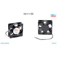 Marx Cooler Fan - Aluminum Alloy, Glossy Finish, Black 5-Blade Design | Versatile Usage for Computers and More
