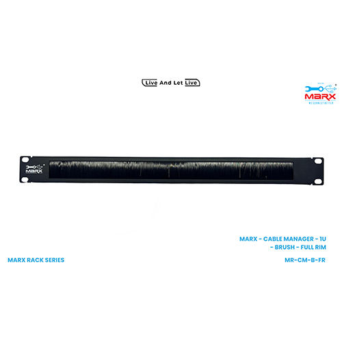 Marx Cable Manager - 1u - Brush - Full Rim - Size: Various Available